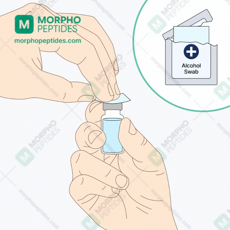 Step 3: Swab the vial stopper